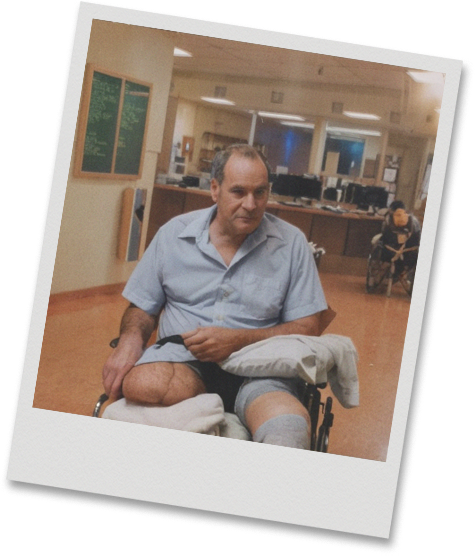 Ted Eagan in hospital after the farm accident