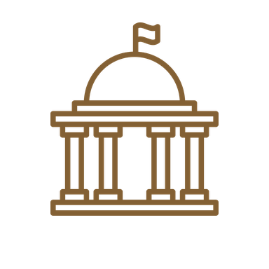 Government building with columns icon