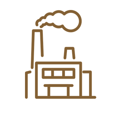 Factory with a smokestack icon